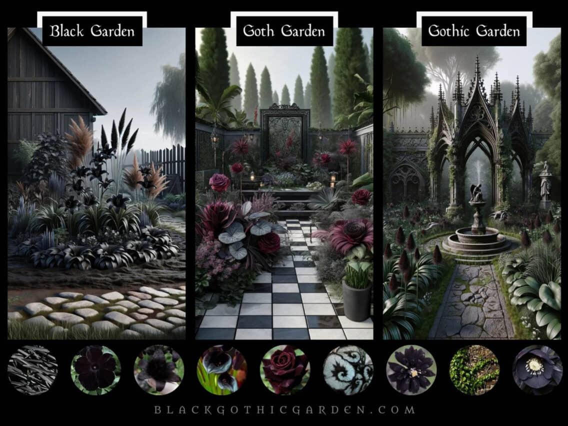 The Differences Between Black Gardens, Goth Gardens and Gothic Gardens